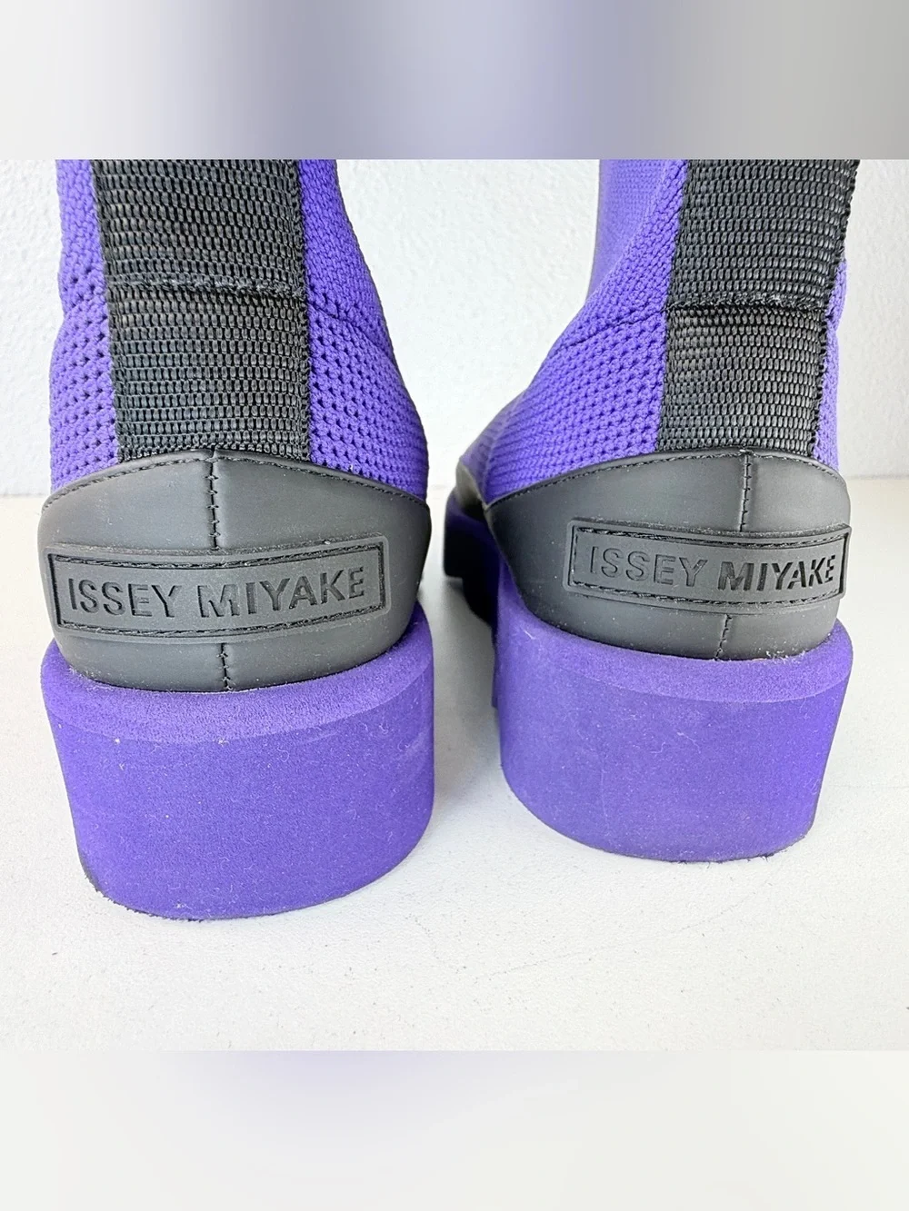 Issey Miyake x United Nude Purple Knit Platform Ankle Boots Size EU 35 US 5